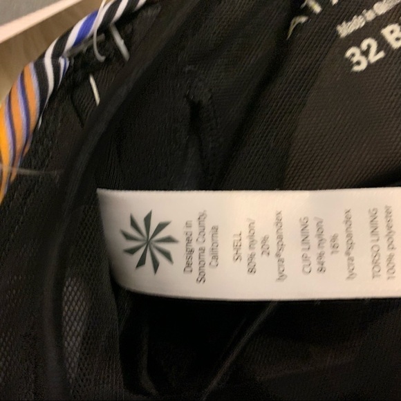 Athleta Purple Capri Stripe Blousy One-Piece Size 32 B/C NWT - Picture 8 of 9